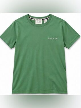 Scotch & Soda Green Logo Crewneck T-Shirt